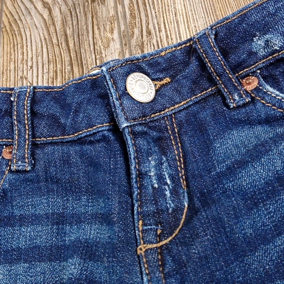 Aeropostale Distressed Faded Ripped Cut Off Denim Blue Jean Shorts - Picture 3 of 8